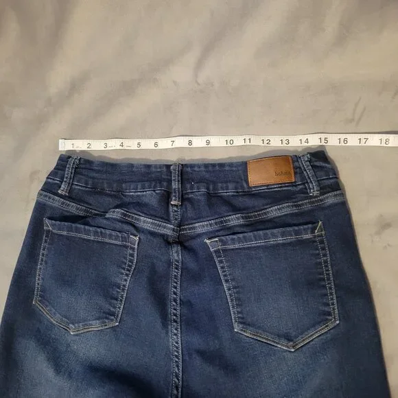 Bohme Bermuda Denim Shorts Blue Button Fly 5-Pocket Design Womens Size 31 - Picture 4 of 8